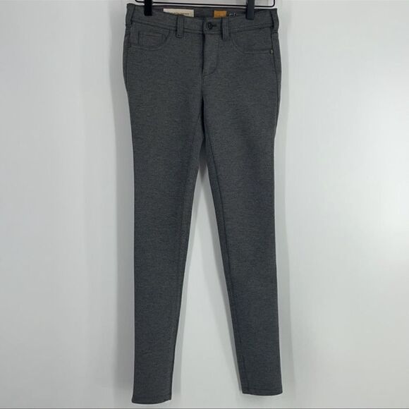 Pilcro and the Letterpress Stretch Fit Serif Ponte Knit Pants Gray 26 - Picture 2 of 7